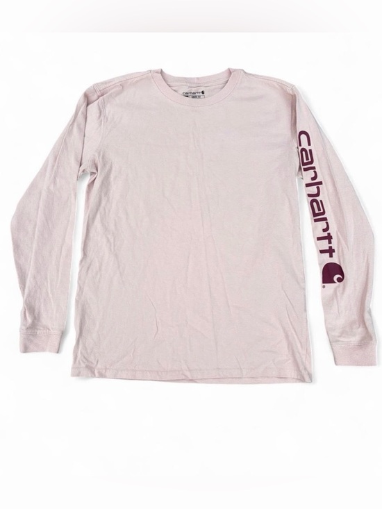 Carhartt Tops - Carhartt Women's Sz. S Loose Fit Heavyweight Long Sleeve Logo T-Shirt- Ash Rose